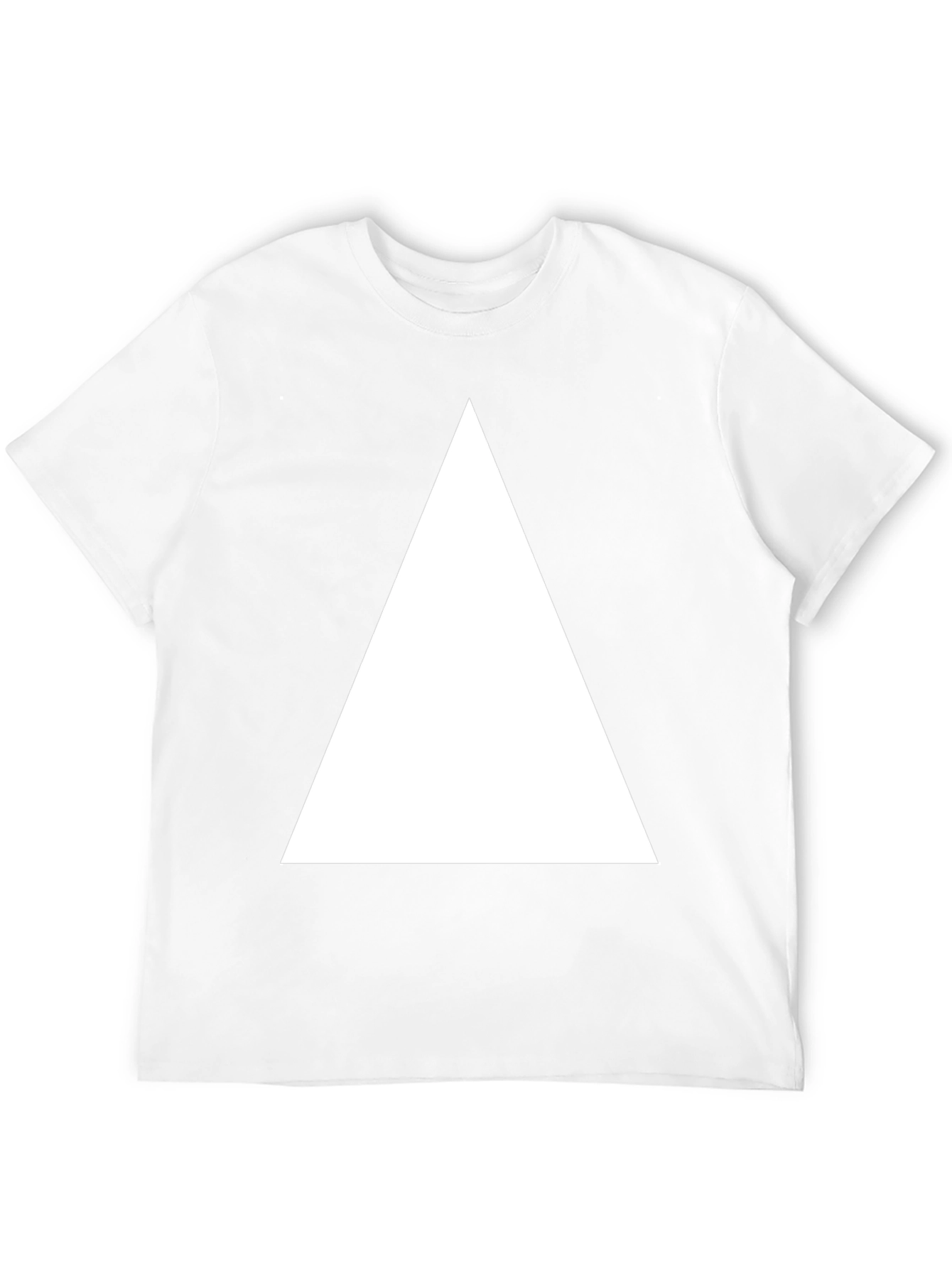 Black T-Shirt with White Triangle Graphic
