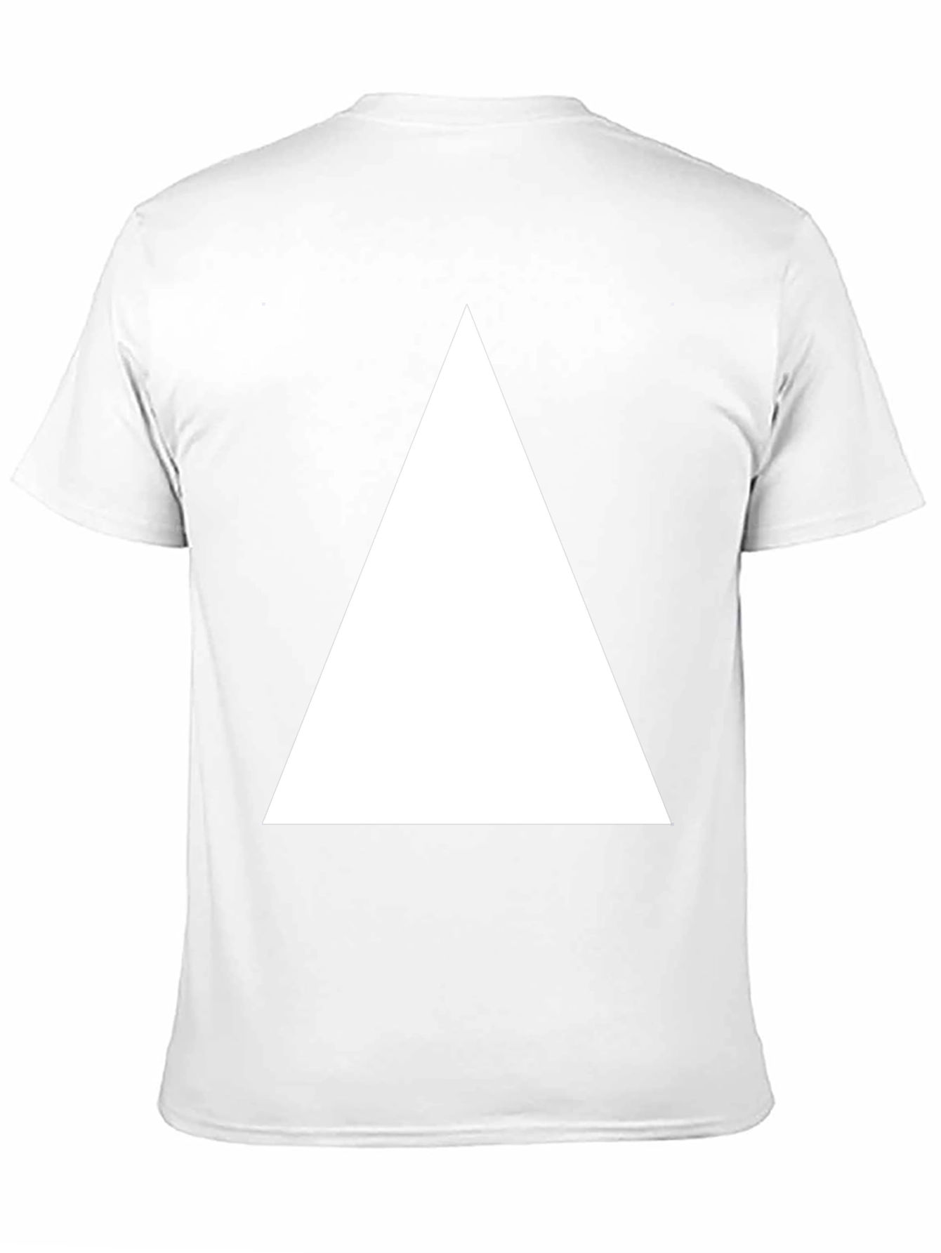 Black T-Shirt with White Triangle Graphic