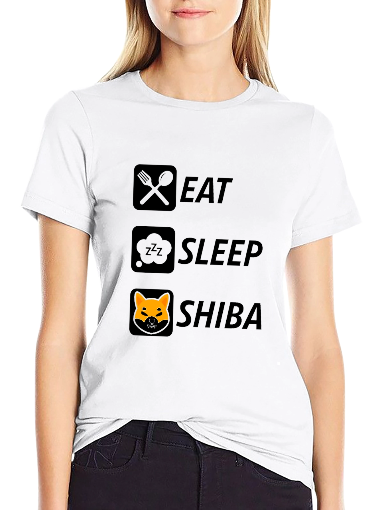 Eat Sleep Shiba Crypto T-Shirt