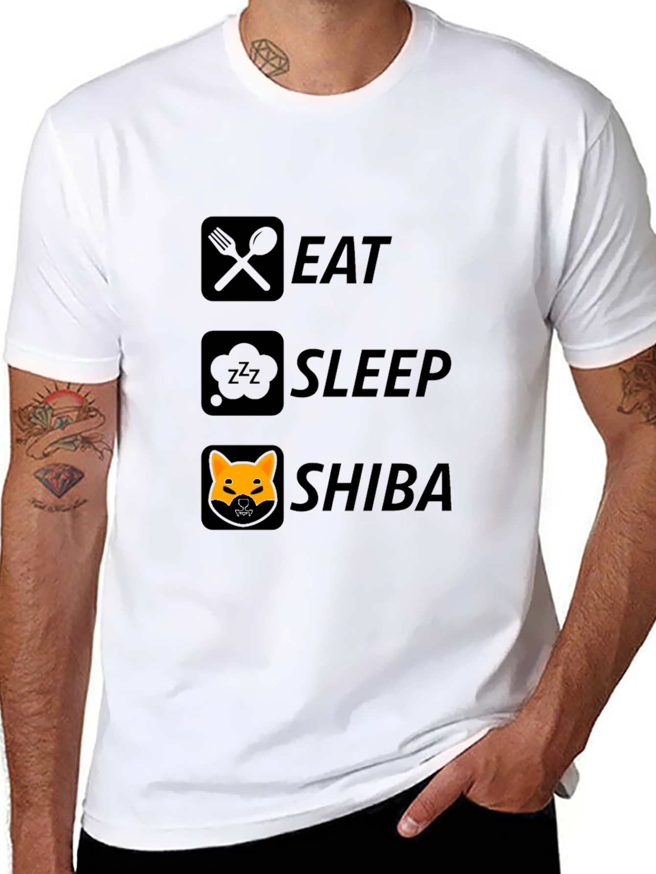 Eat Sleep Shiba Crypto T-Shirt