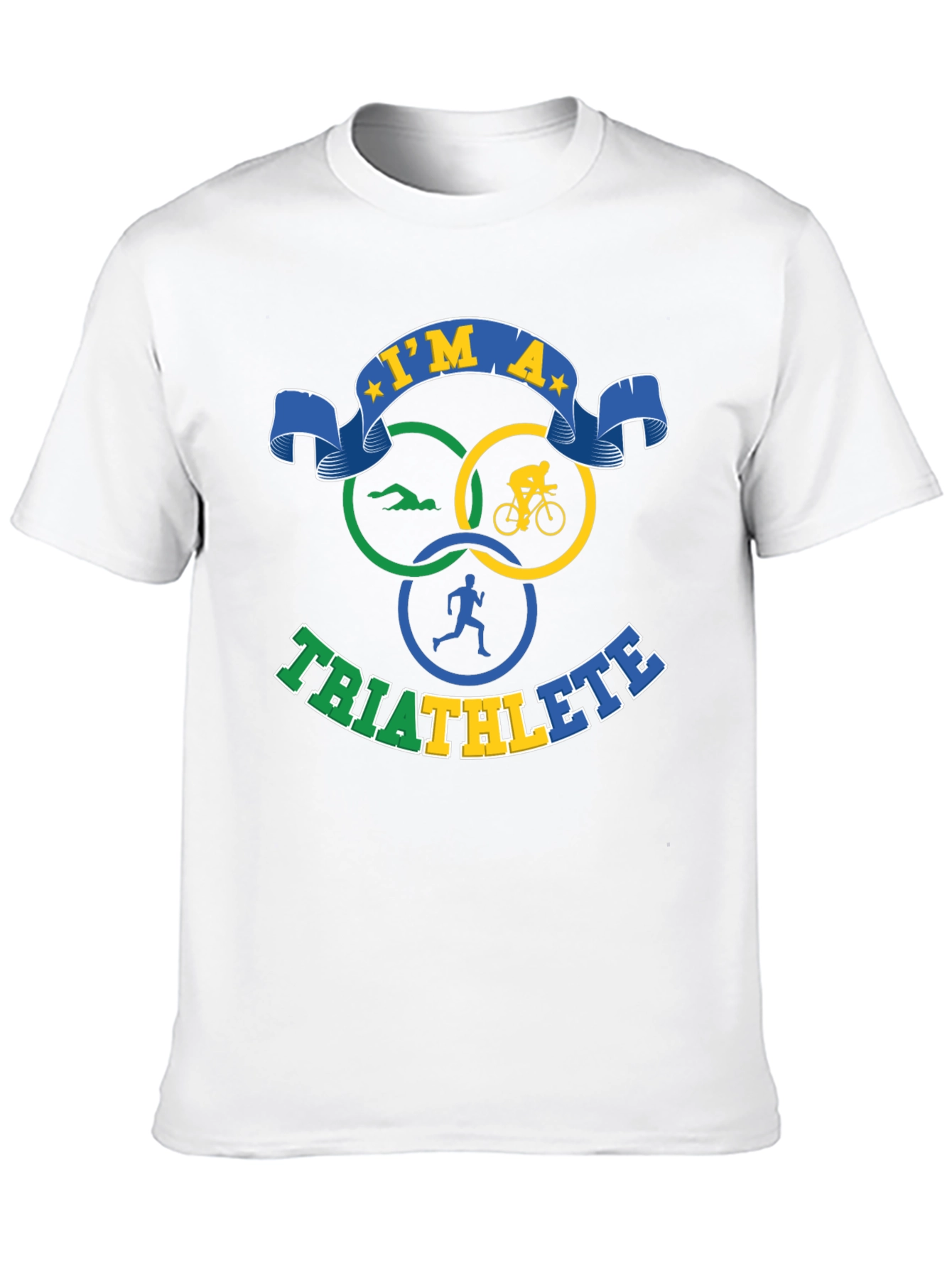 Triathlete T-Shirt: Swim Bike Run Design