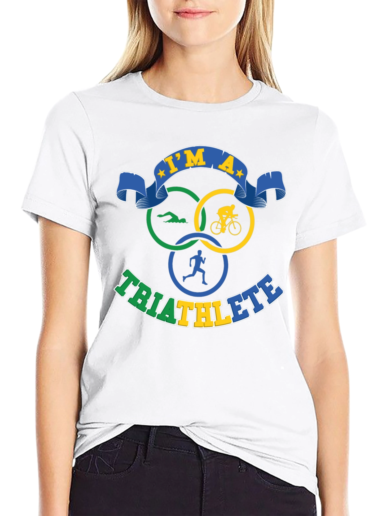 Triathlete T-Shirt: Swim Bike Run Design