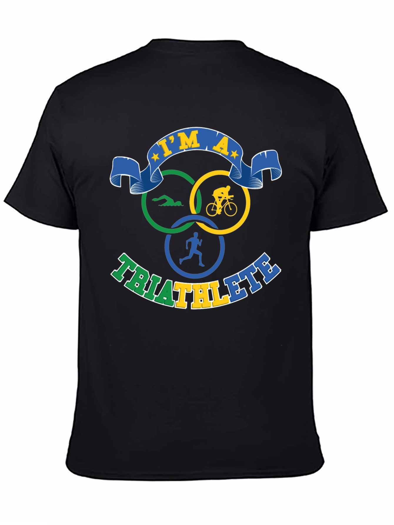 Triathlete T-Shirt: Swim Bike Run Design