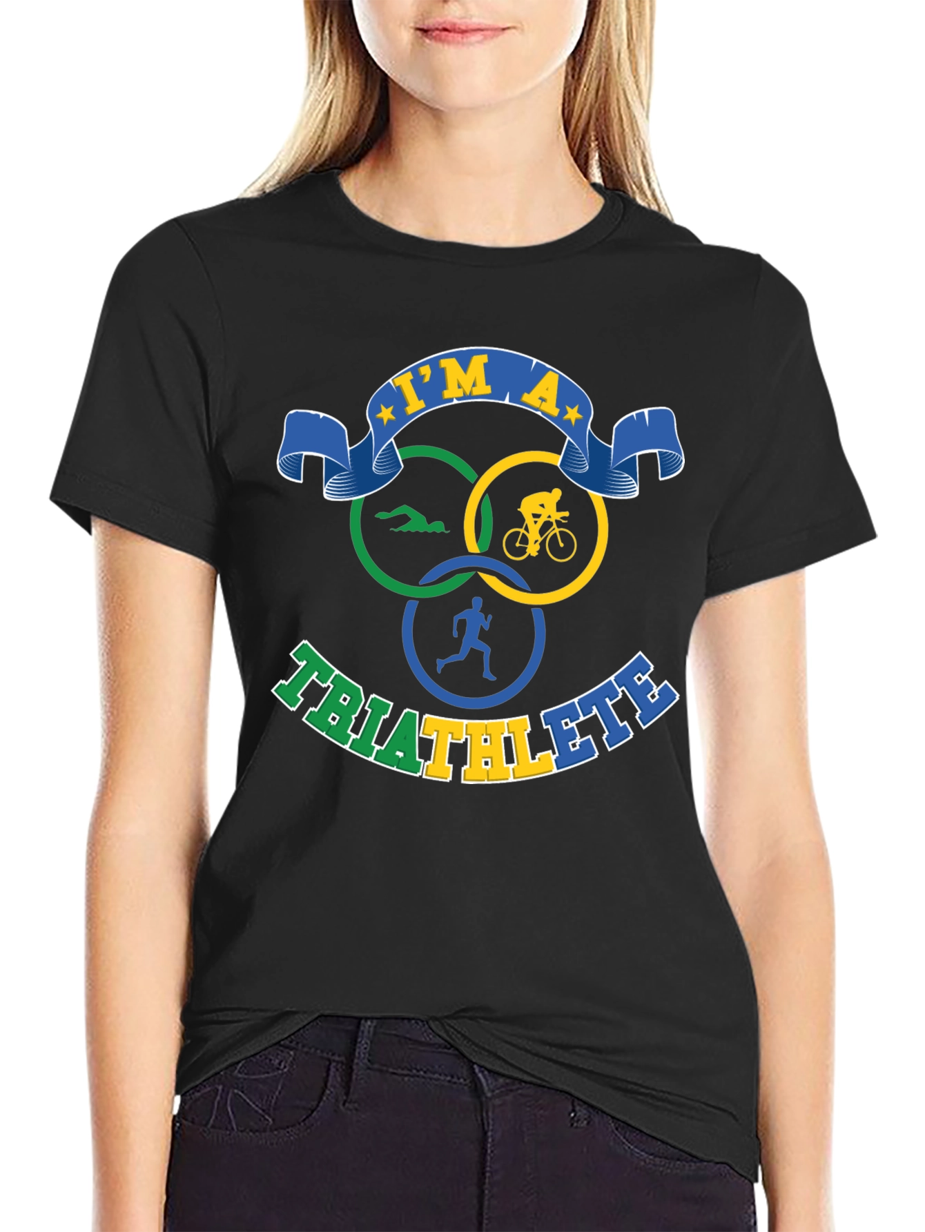 Triathlete T-Shirt: Swim Bike Run Design