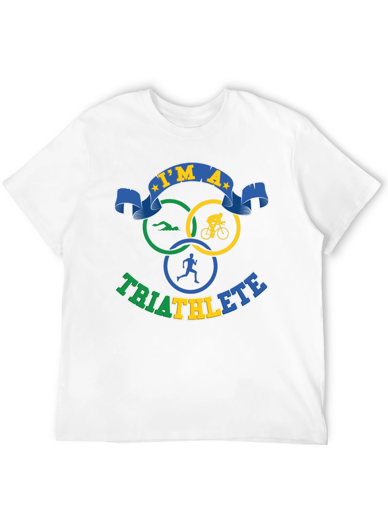 Triathlete T-Shirt: Swim Bike Run Design
