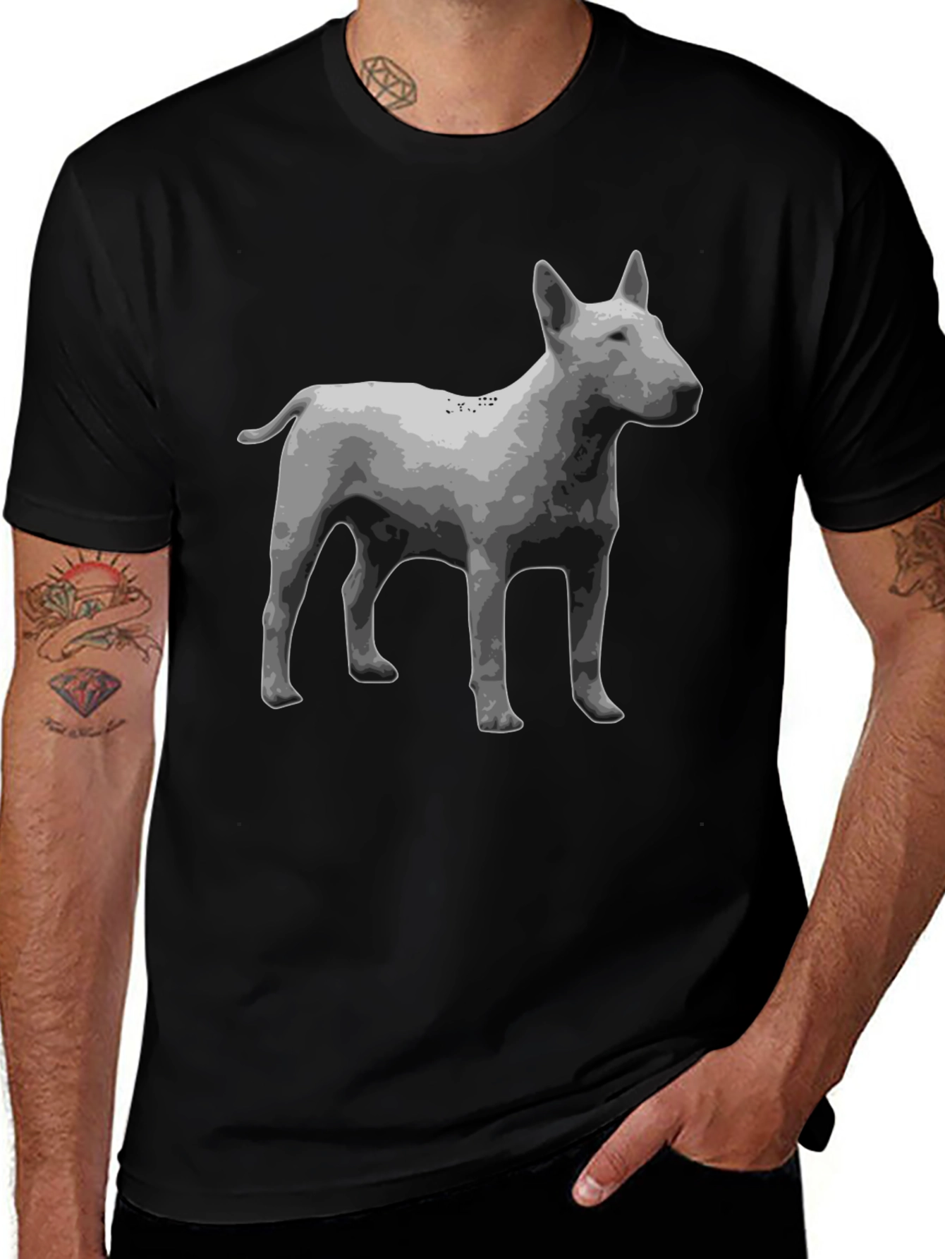 Cool Dog Graphic Tee - Black