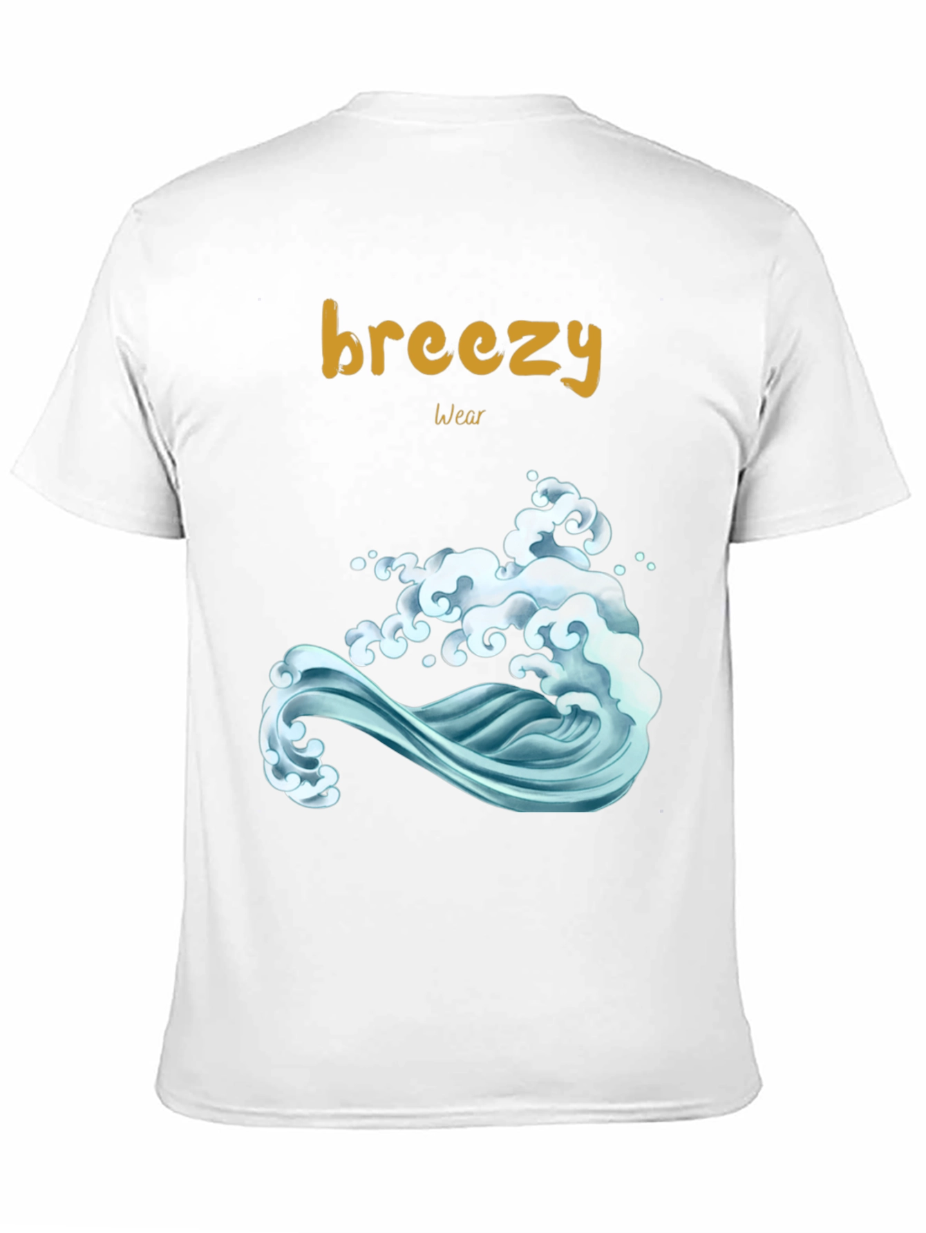 Breezy Wear Black Wave Graphic Tee