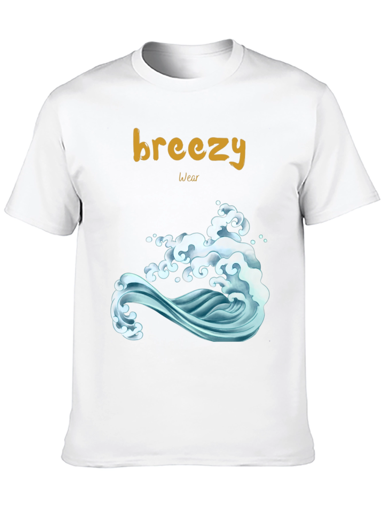 Breezy Wear Black Wave Graphic Tee