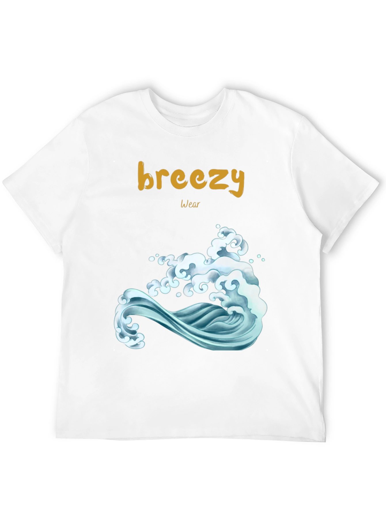 Breezy Wear Black Wave Graphic Tee