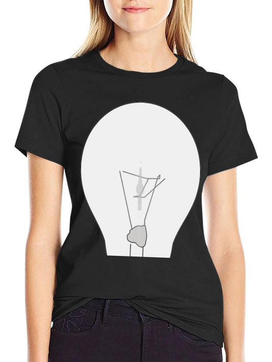 Illuminating Idea: Black T-Shirt with Lightbulb Graphic