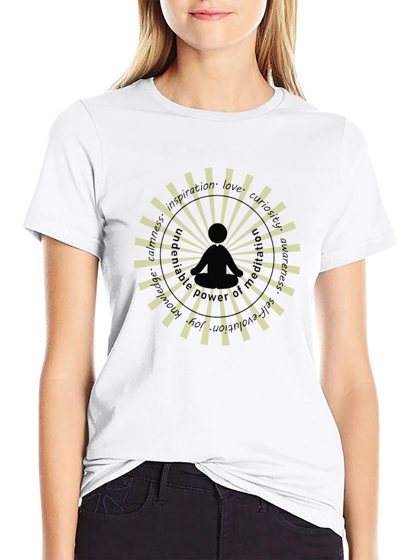 Meditative Mandala T-Shirt - Black