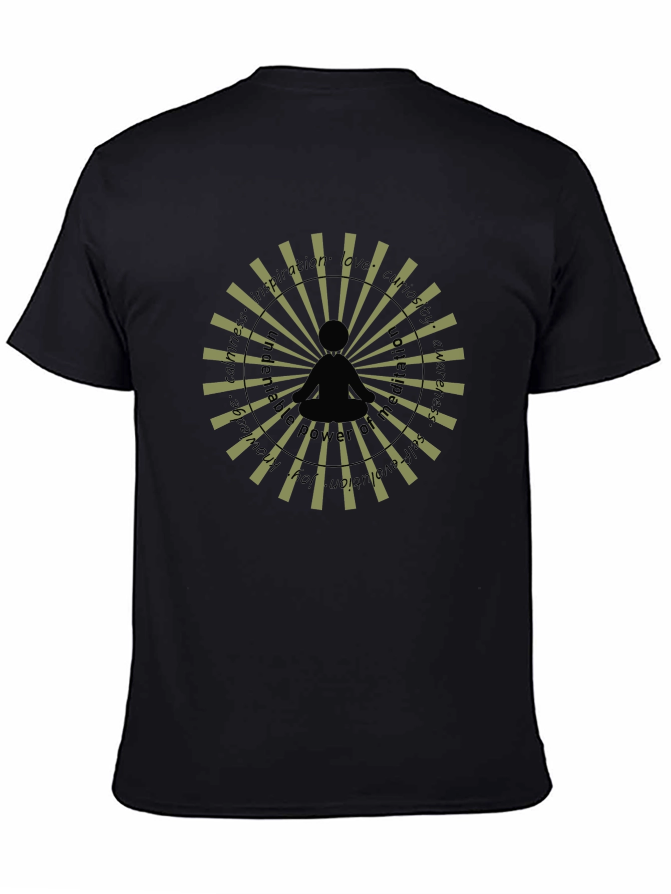 Meditative Mandala T-Shirt - Black