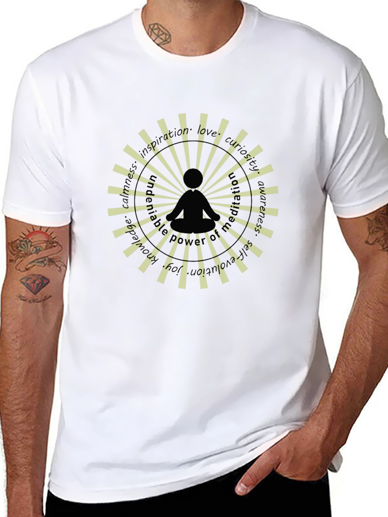 Meditative Mandala T-Shirt - Black