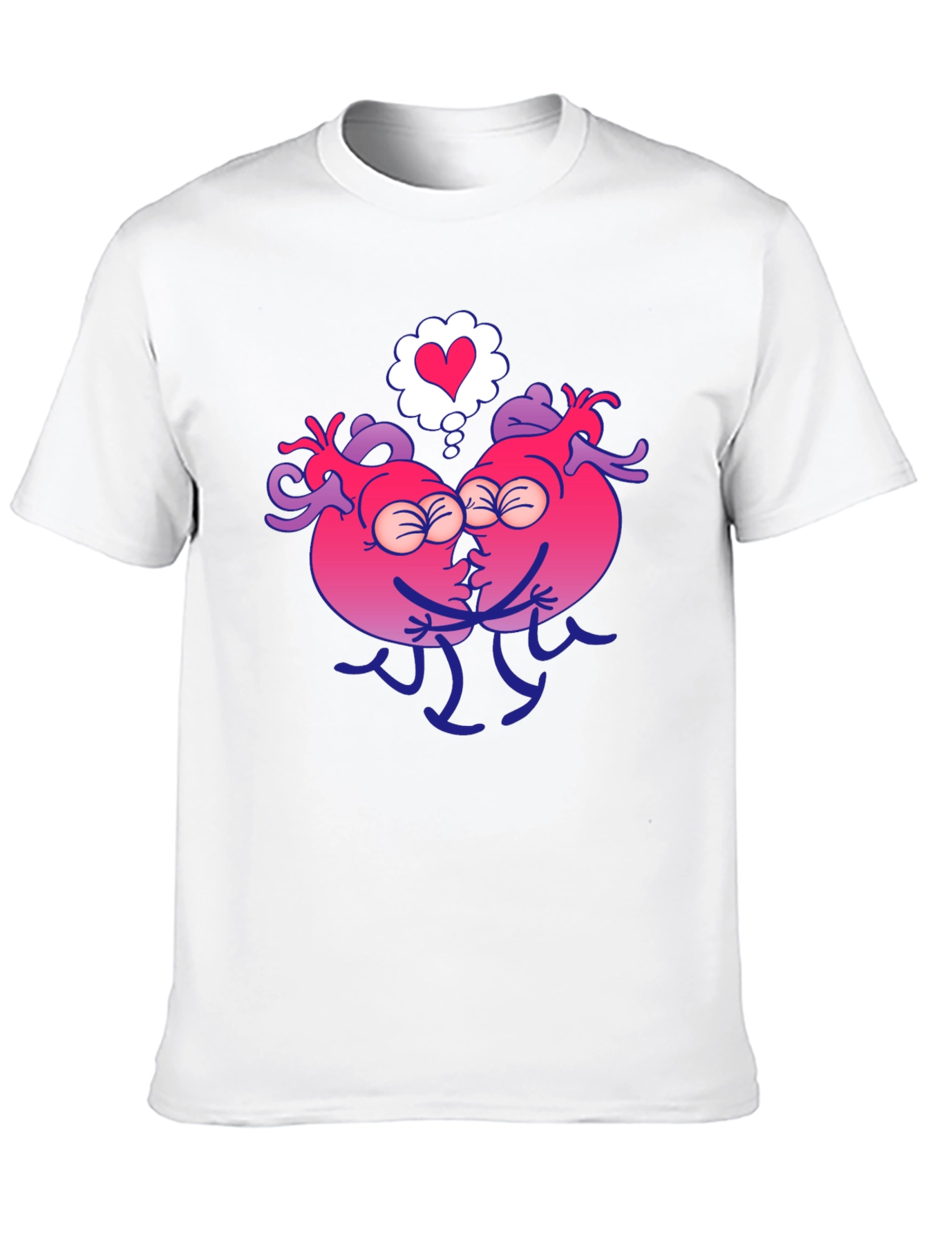 Heart Kissing Graphic T-Shirt