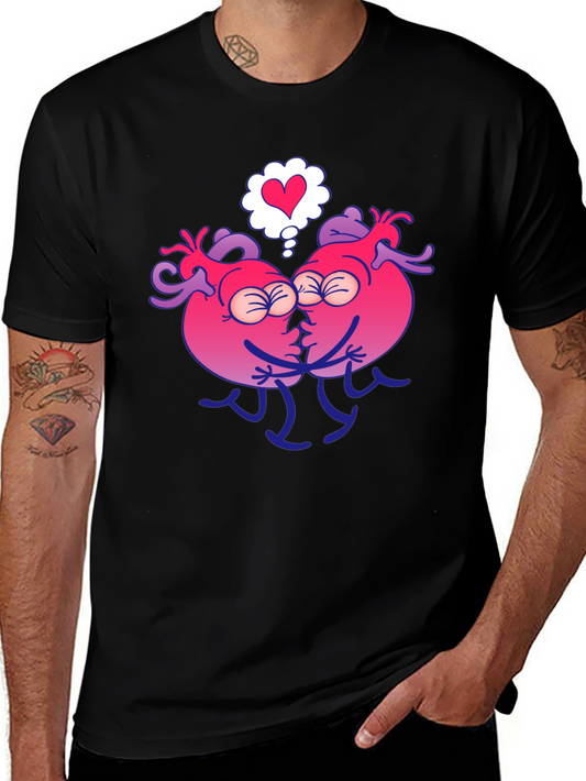 Heart Kissing Graphic T-Shirt