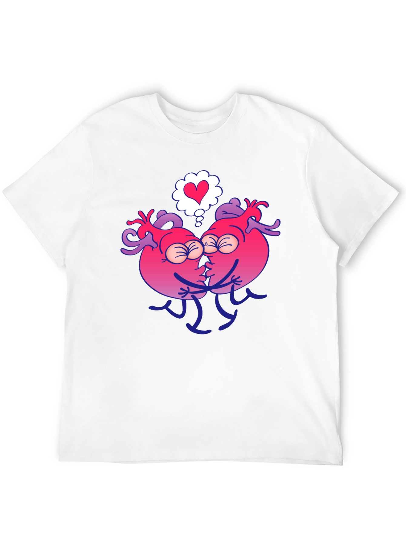 Heart Kissing Graphic T-Shirt