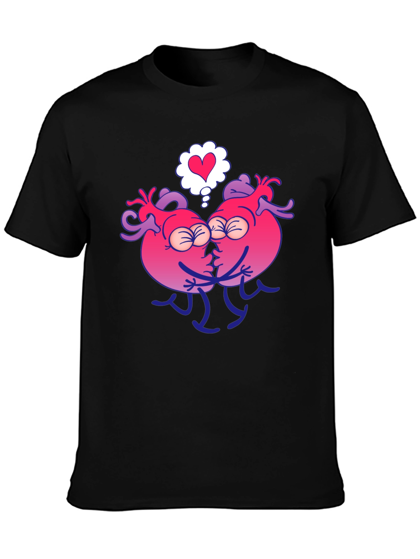 Heart Kissing Graphic T-Shirt