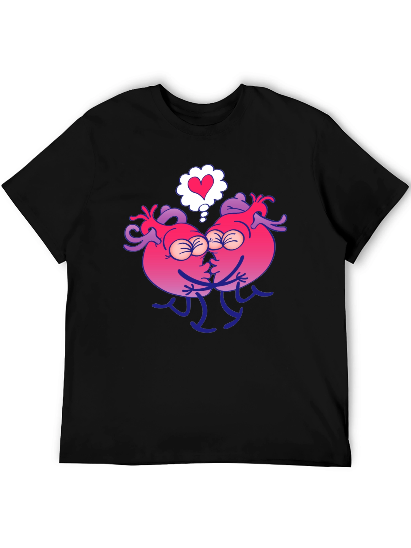 Heart Kissing Graphic T-Shirt