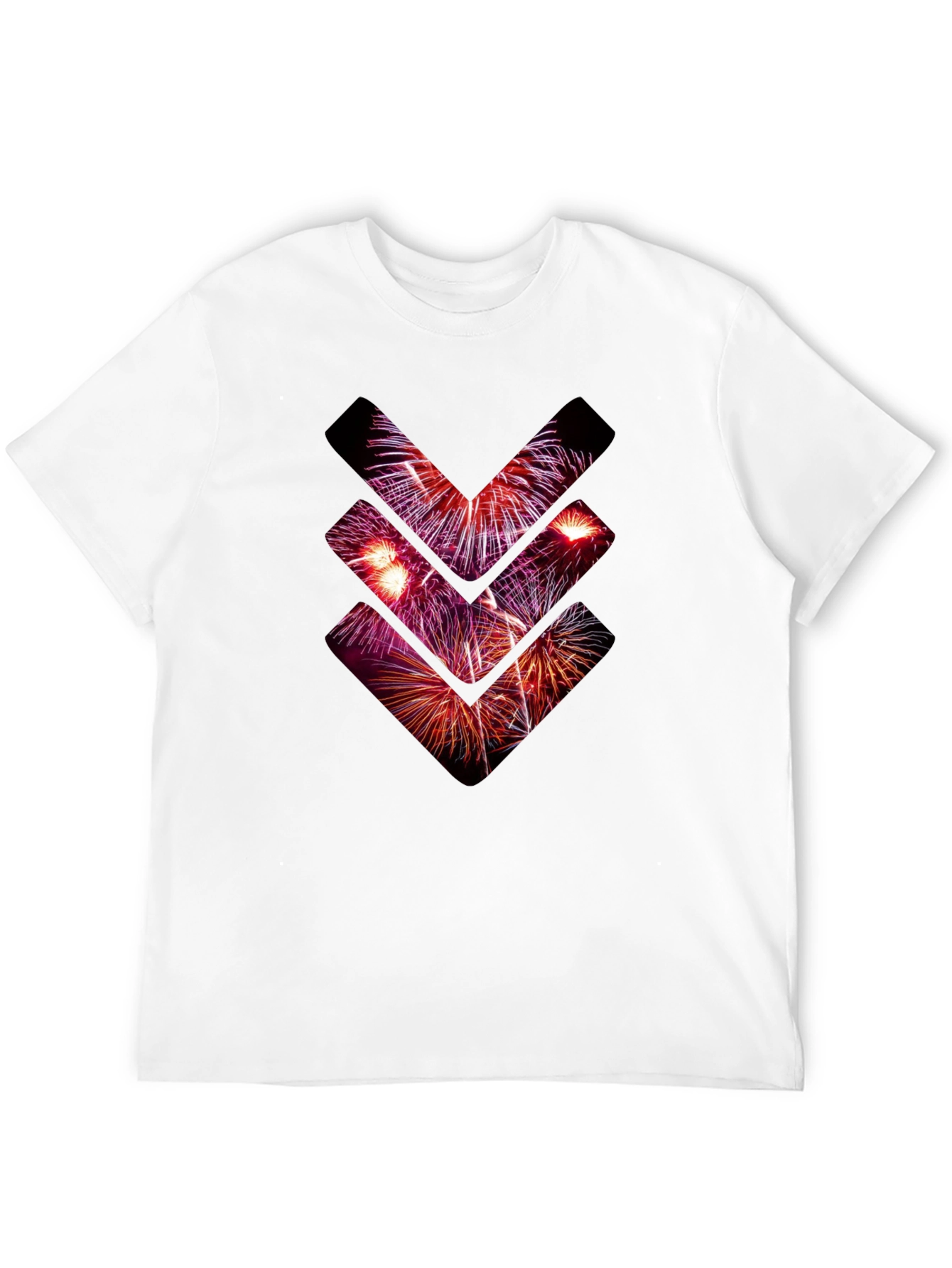 Fireworks Arrow Graphic Tee - Stylish Black T-Shirt