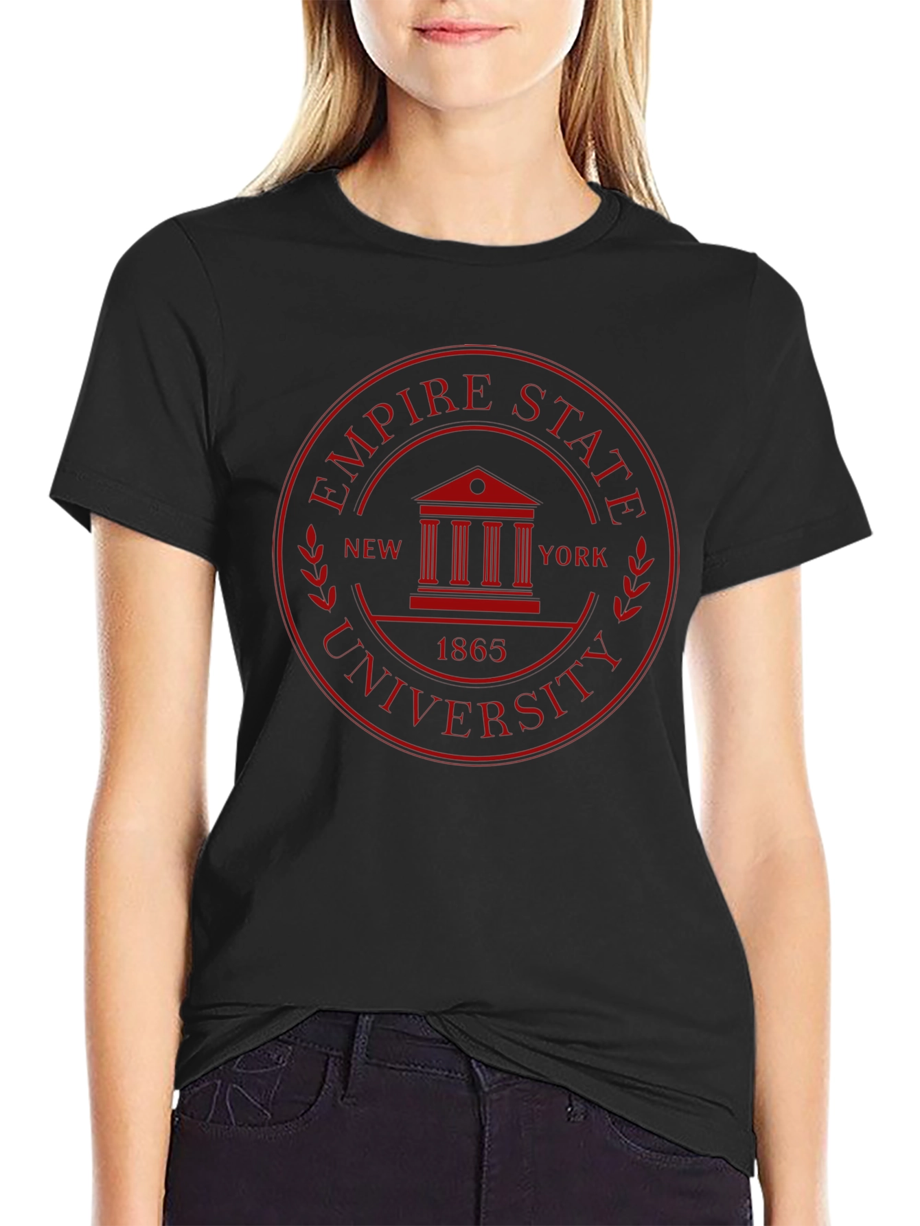 Empire State University Graphic Tee - Classic Black T-Shirt