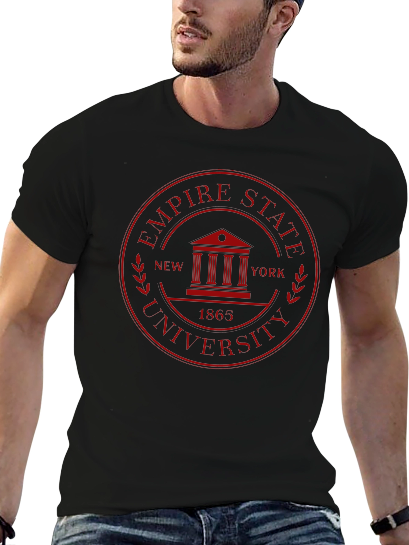 Empire State University Graphic Tee - Classic Black T-Shirt