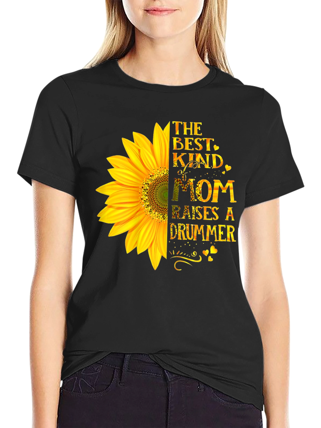 Best Kind of Mom Sunflower Graphic T-Shirt