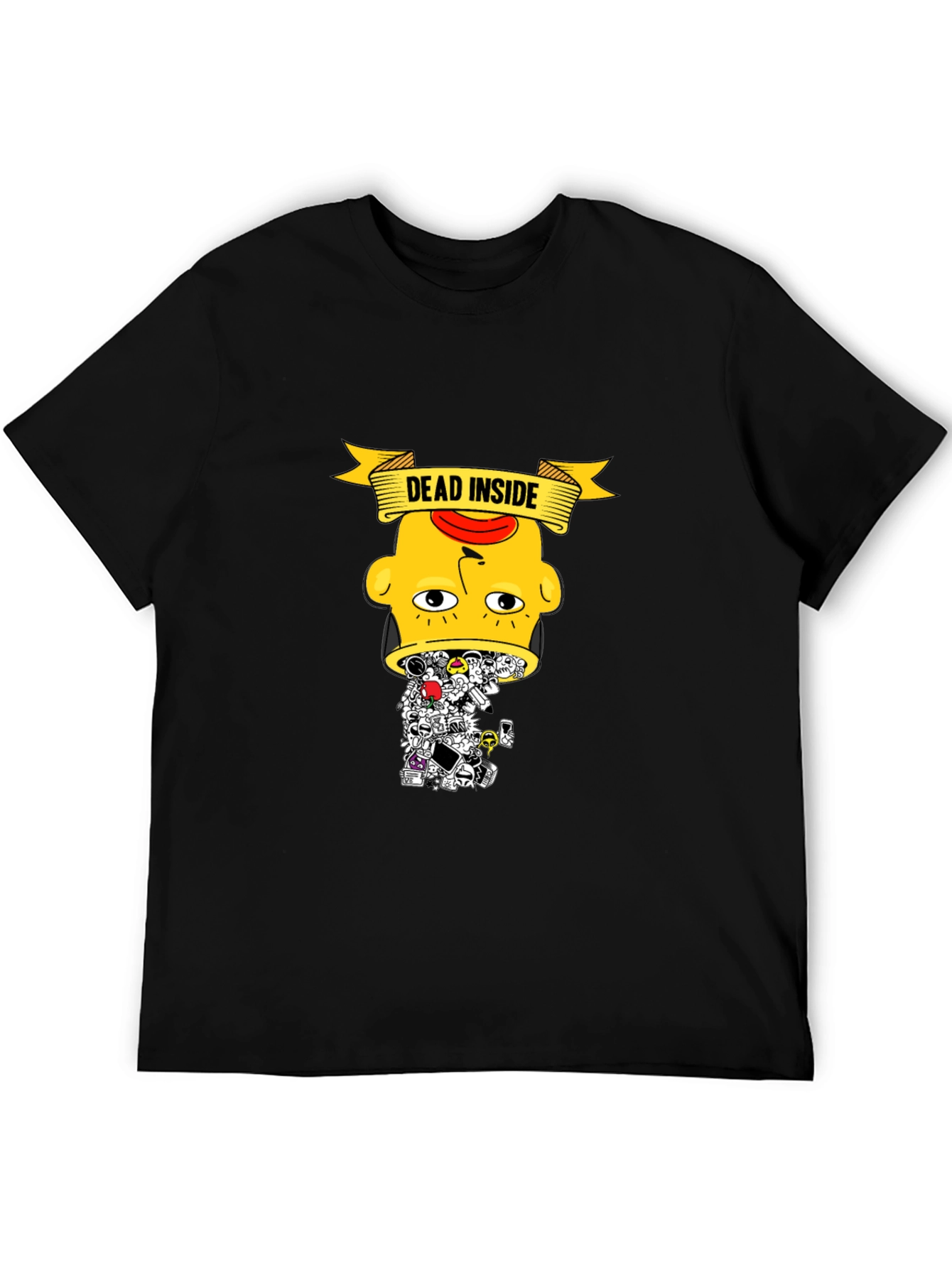 Dead Inside Graphic Tee - Trendy Black T-Shirt