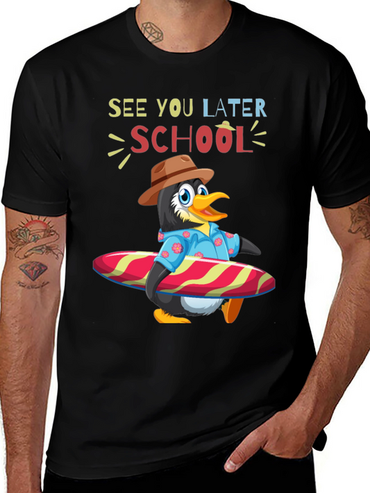 Summer Penguin Surf School T-Shirt