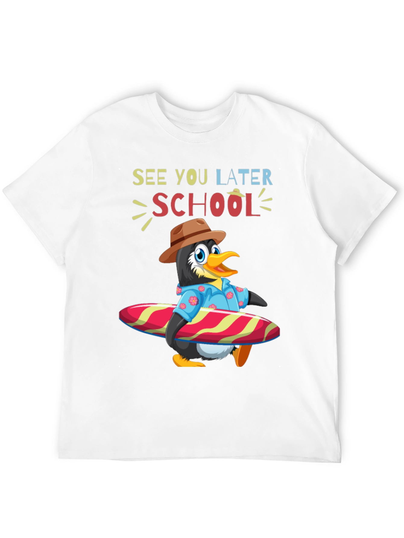 Summer Penguin Surf School T-Shirt