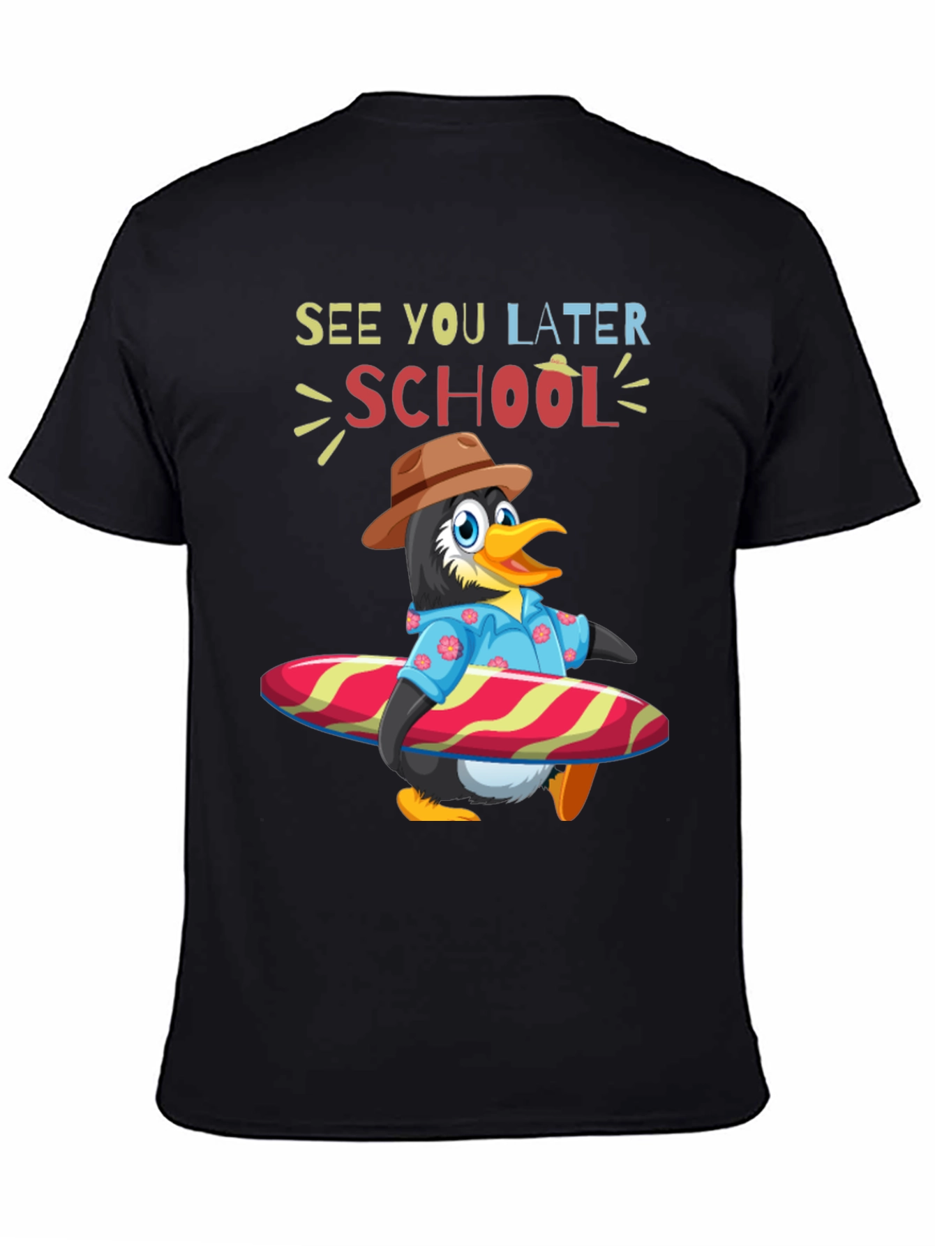 Summer Penguin Surf School T-Shirt