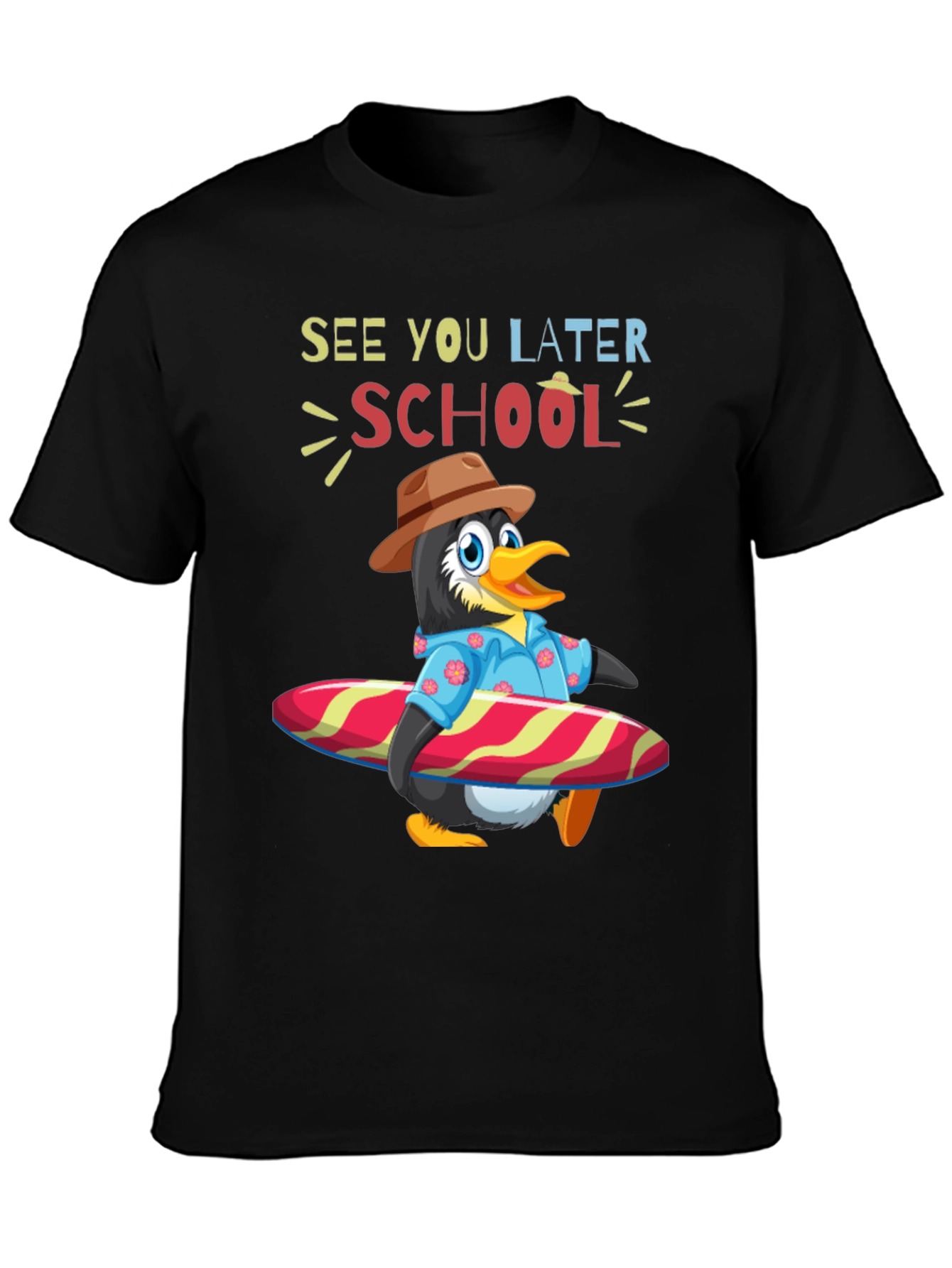 Summer Penguin Surf School T-Shirt