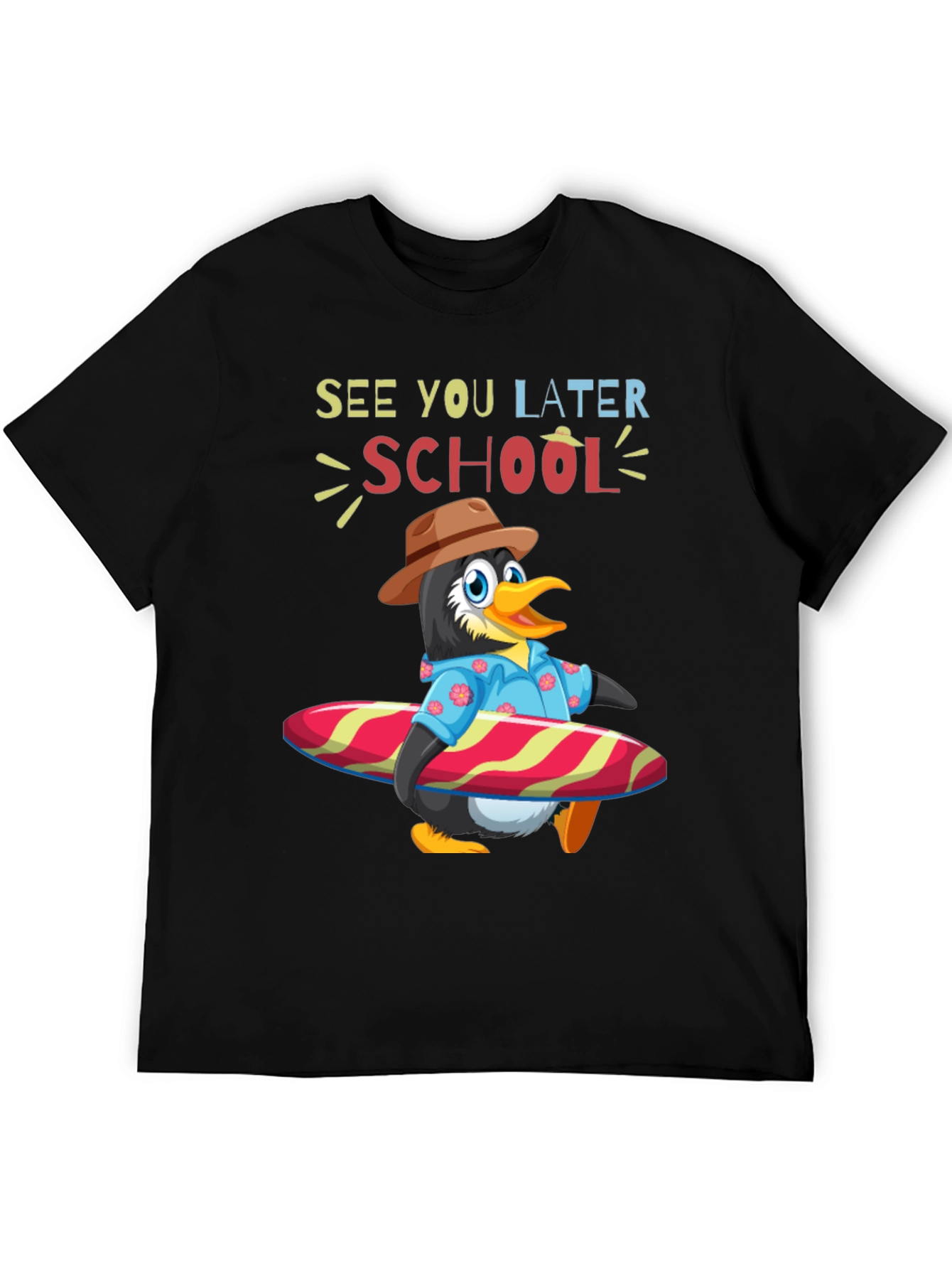 Summer Penguin Surf School T-Shirt