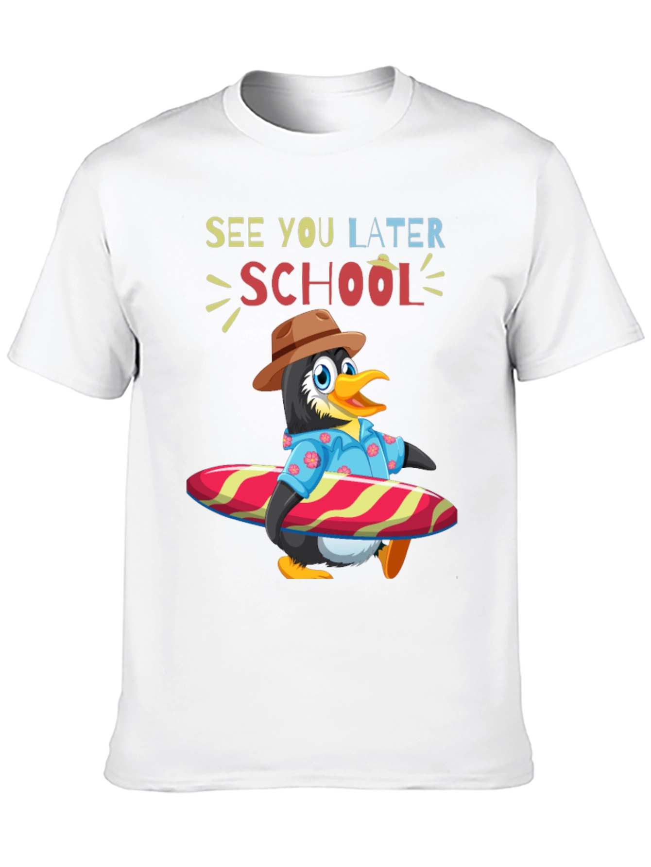 Summer Penguin Surf School T-Shirt