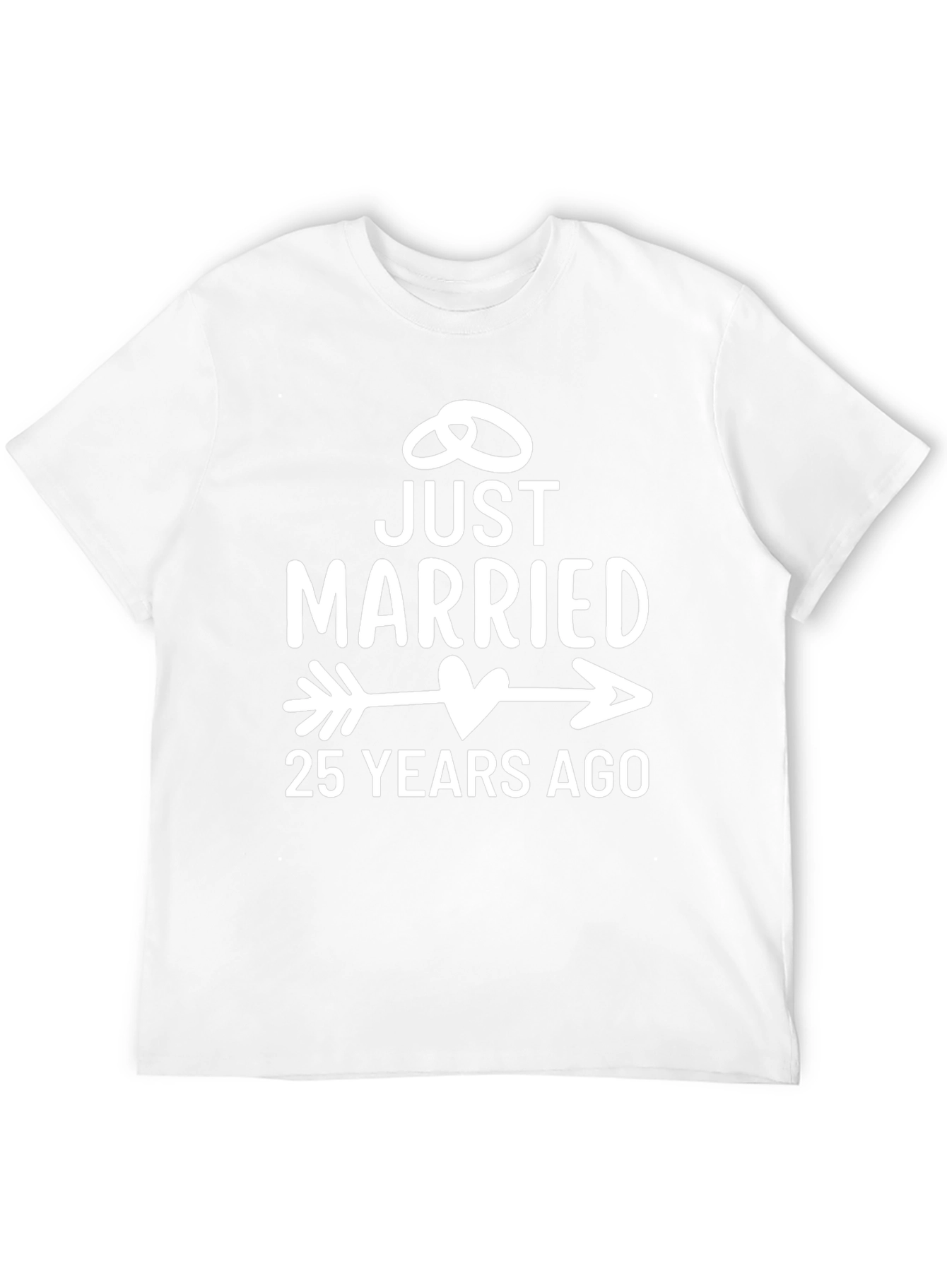 Just Married 25 Years Ago Anniversary T-Shirt