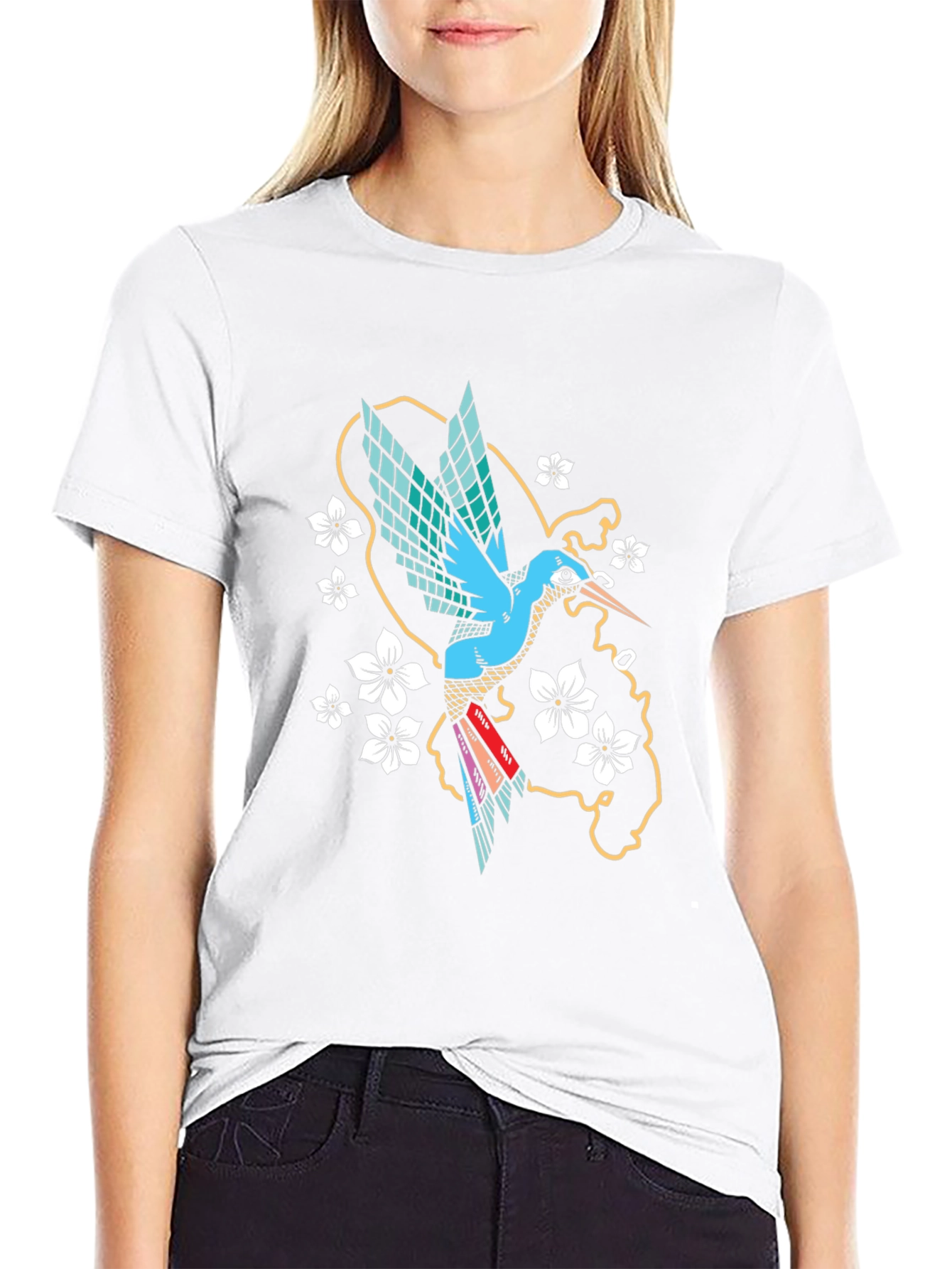 Hummingbird Graphic Tee - Stylish Mens Black T-Shirt