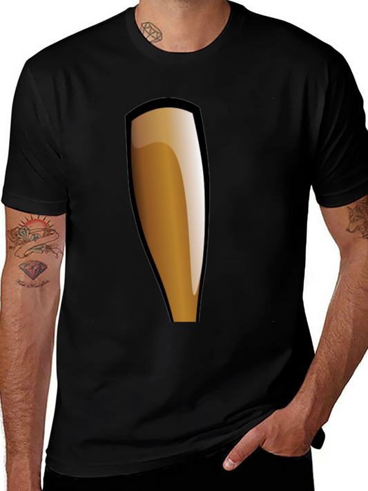Beer Graphic T-Shirt - Short Sleeve Crew Neck