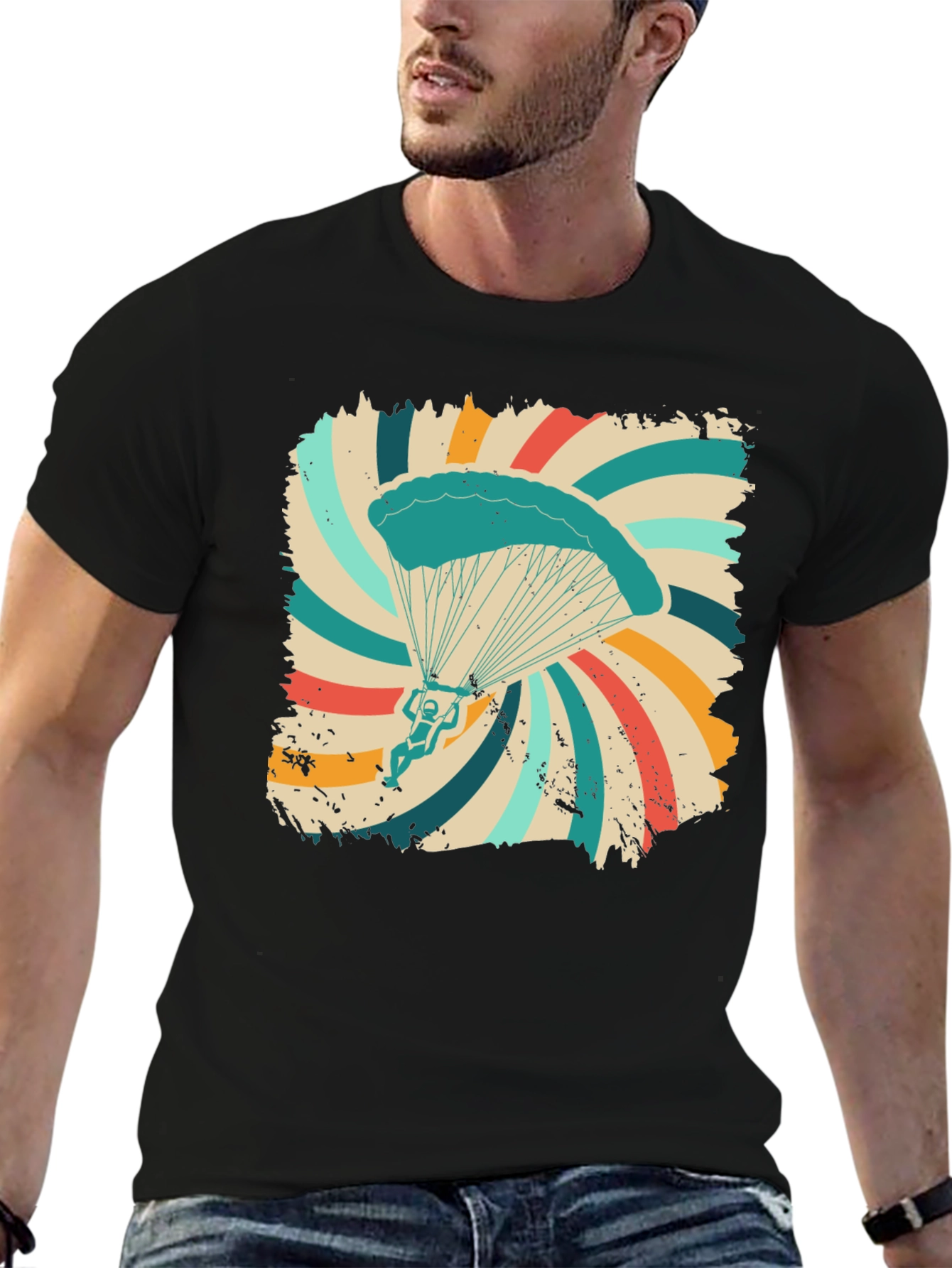 Retro Skydiving Graphic Tee - Adventure Awaits!