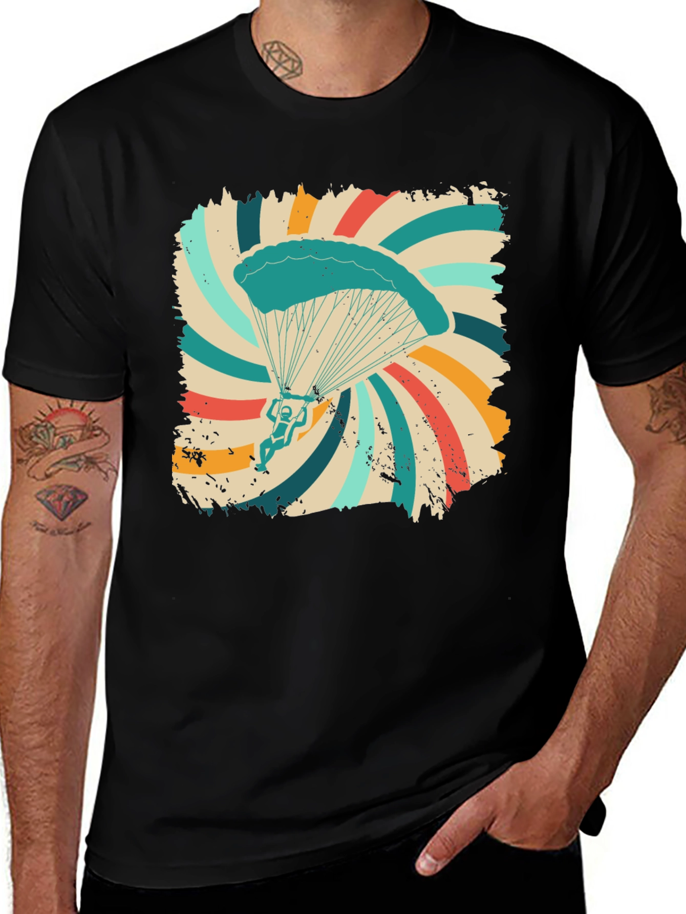 Retro Skydiving Graphic Tee - Adventure Awaits!