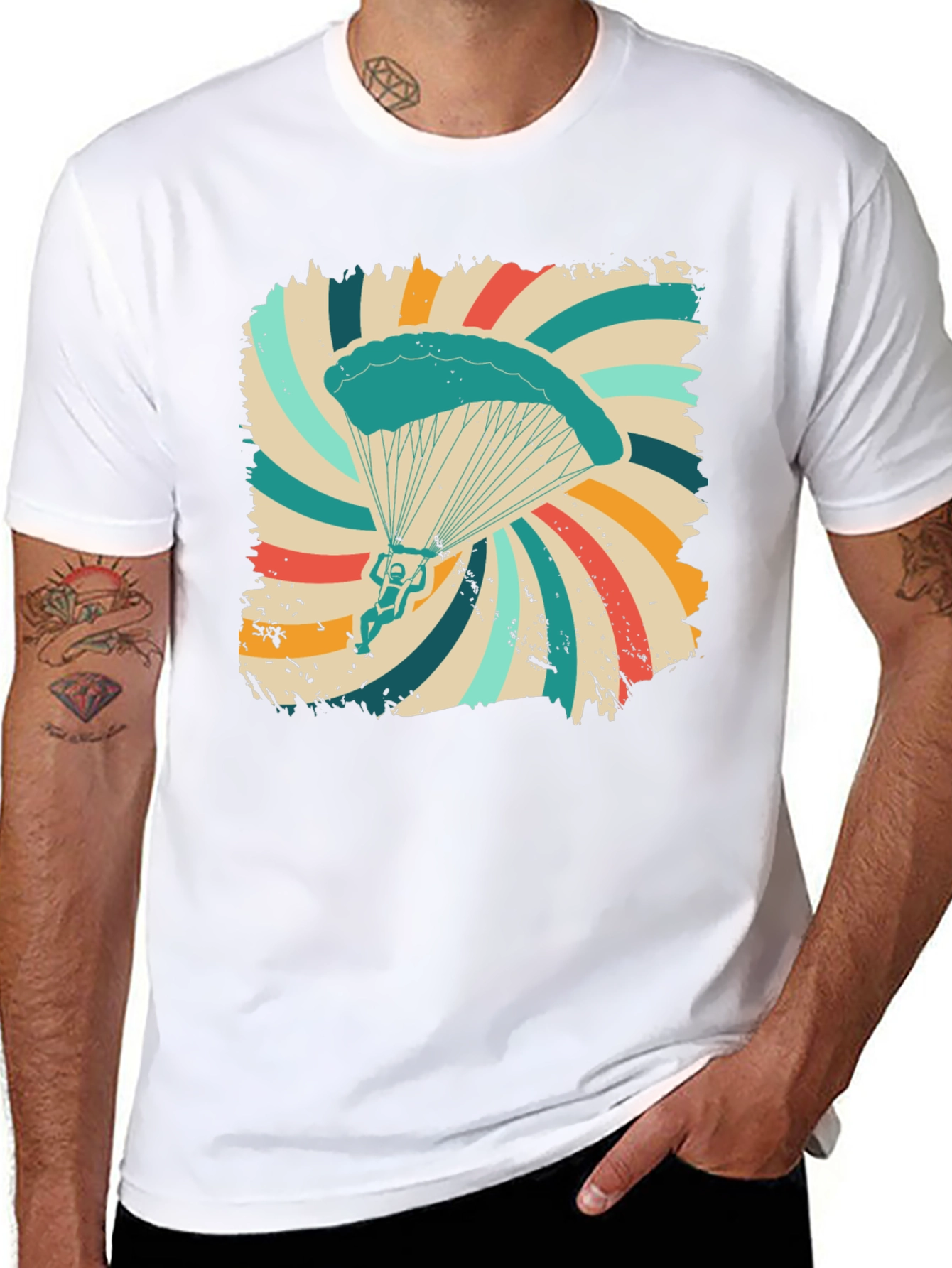 Retro Skydiving Graphic Tee - Adventure Awaits!