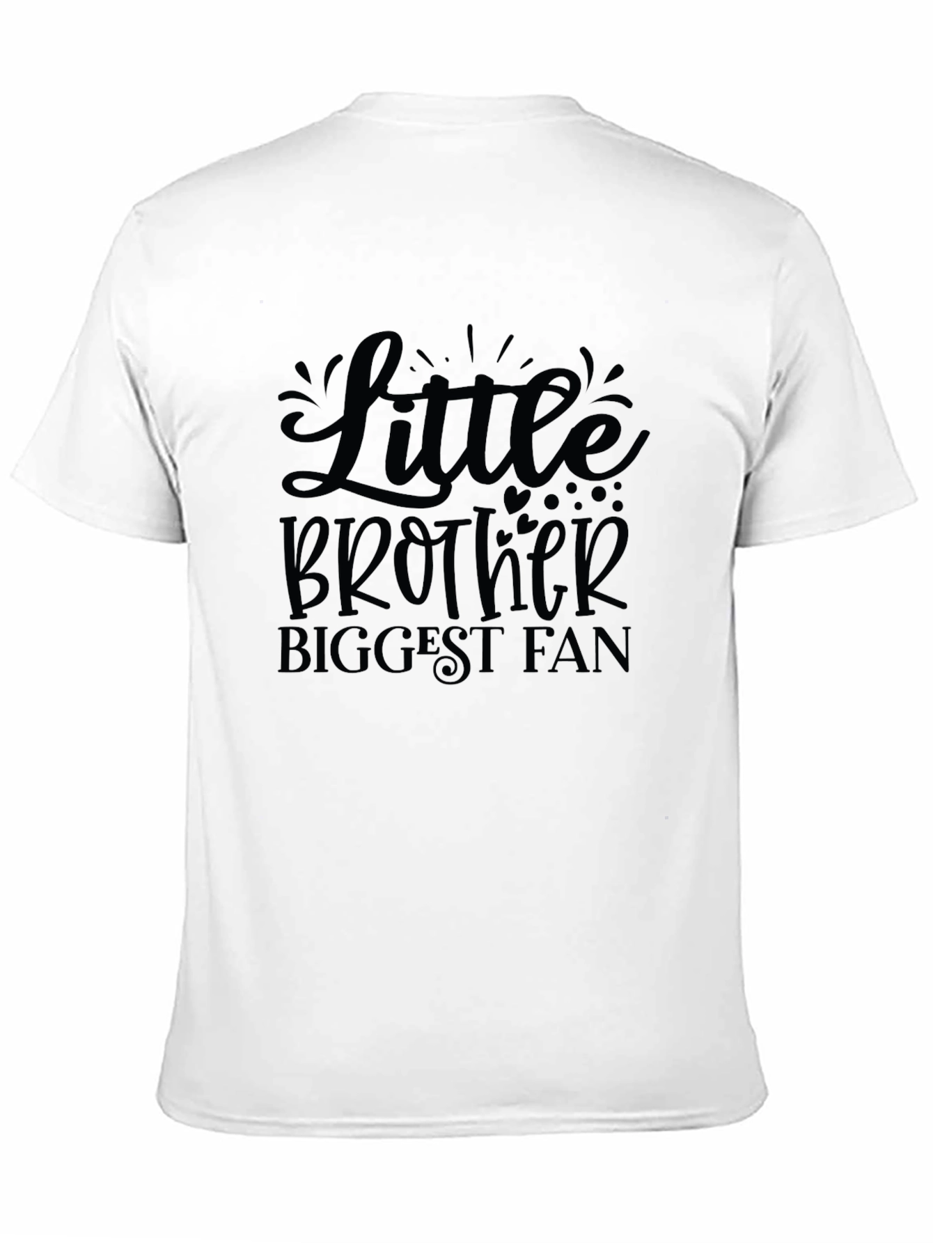 Little Brother Biggest Fan Black T-Shirt