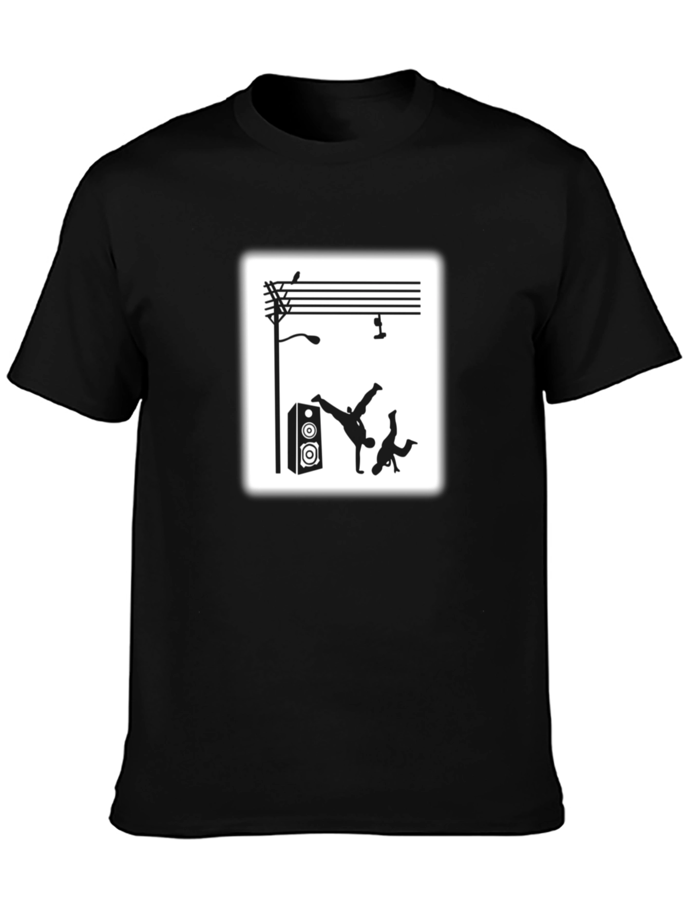 Street Dance Graphic Tee - Black Cotton T-Shirt