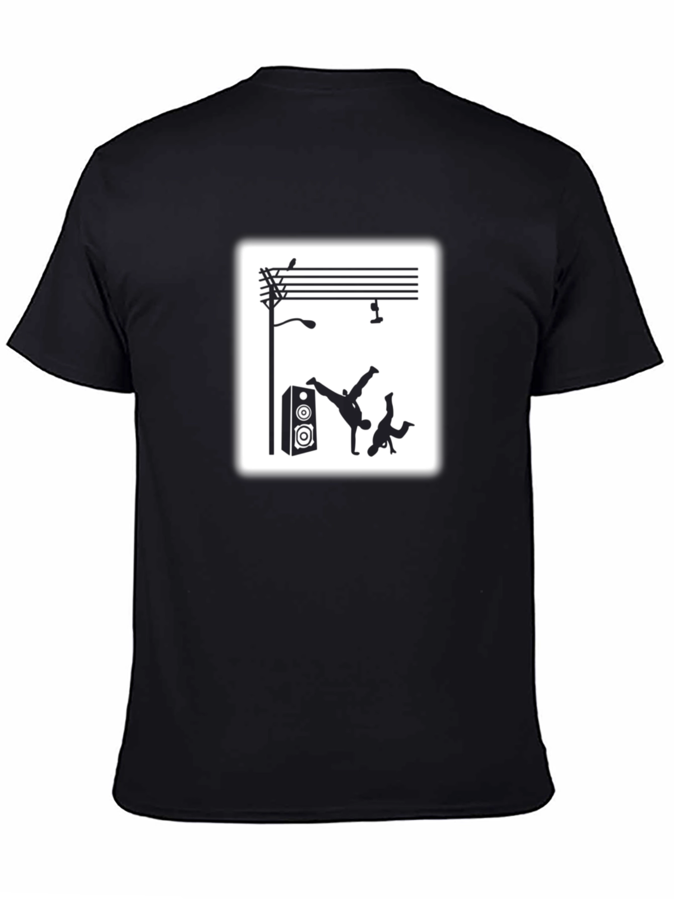 Street Dance Graphic Tee - Black Cotton T-Shirt