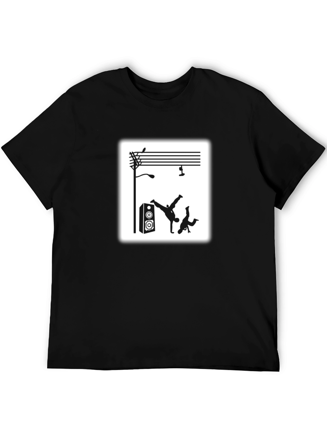 Street Dance Graphic Tee - Black Cotton T-Shirt
