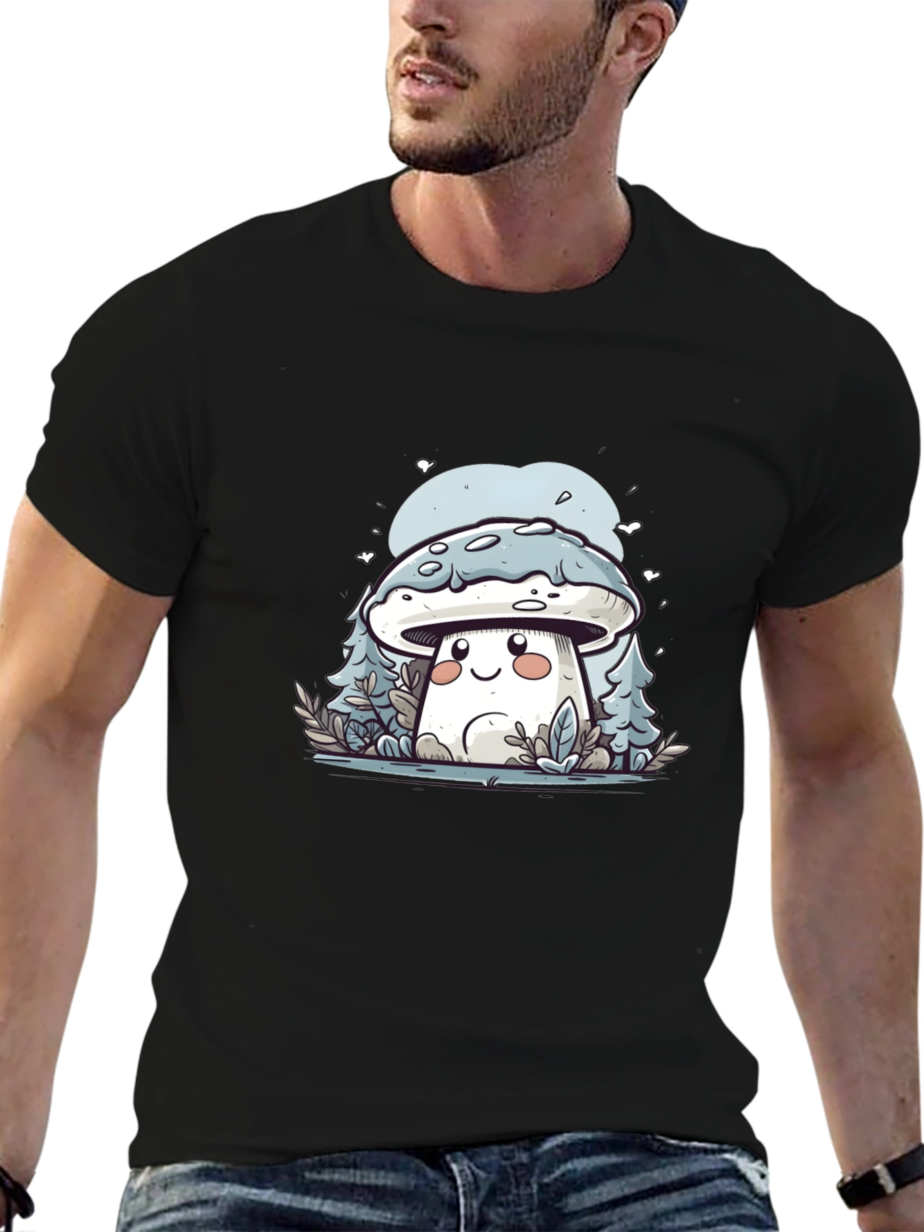 Cute Mushroom Cartoon T-Shirt