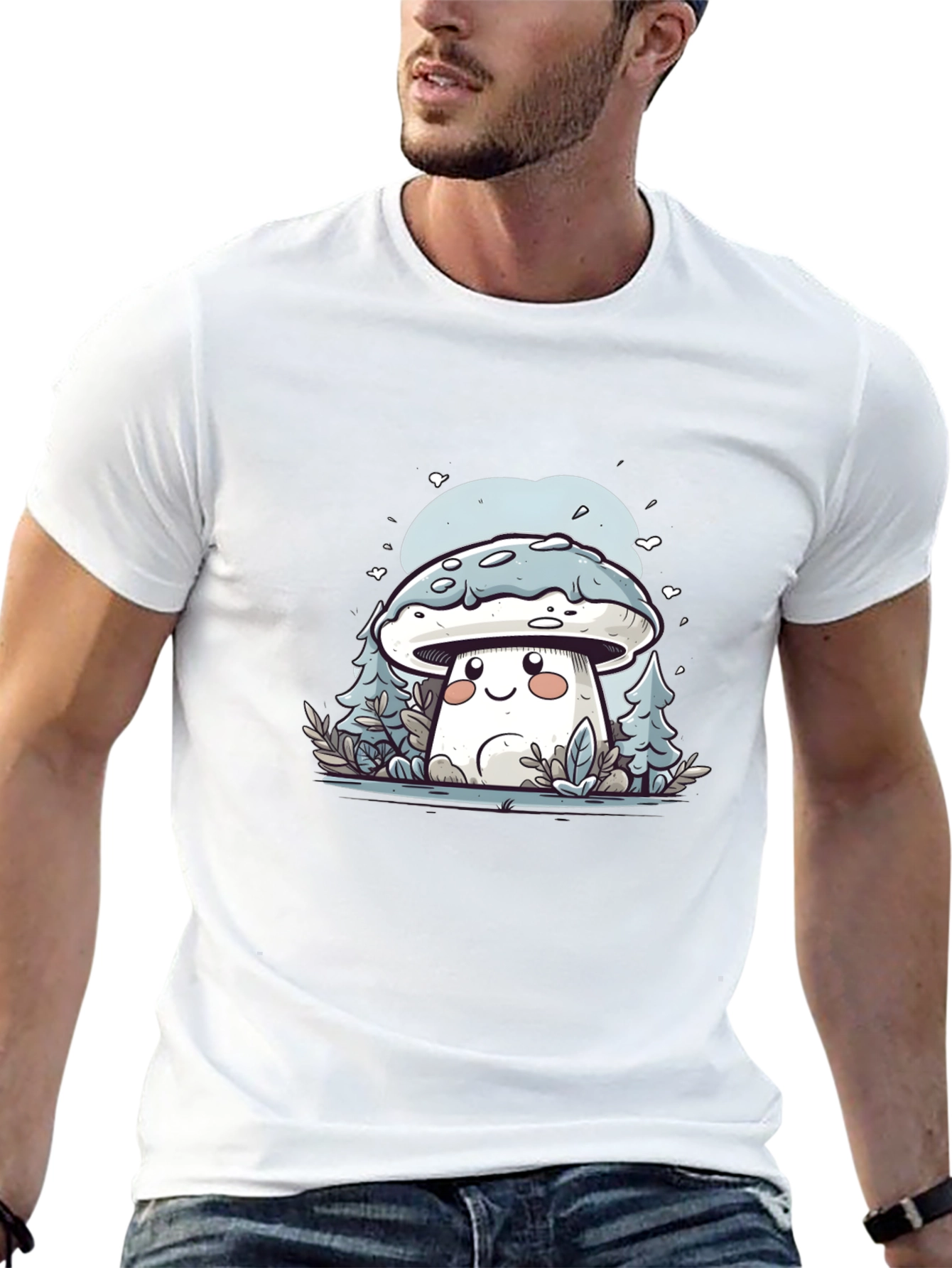 Cute Mushroom Cartoon T-Shirt
