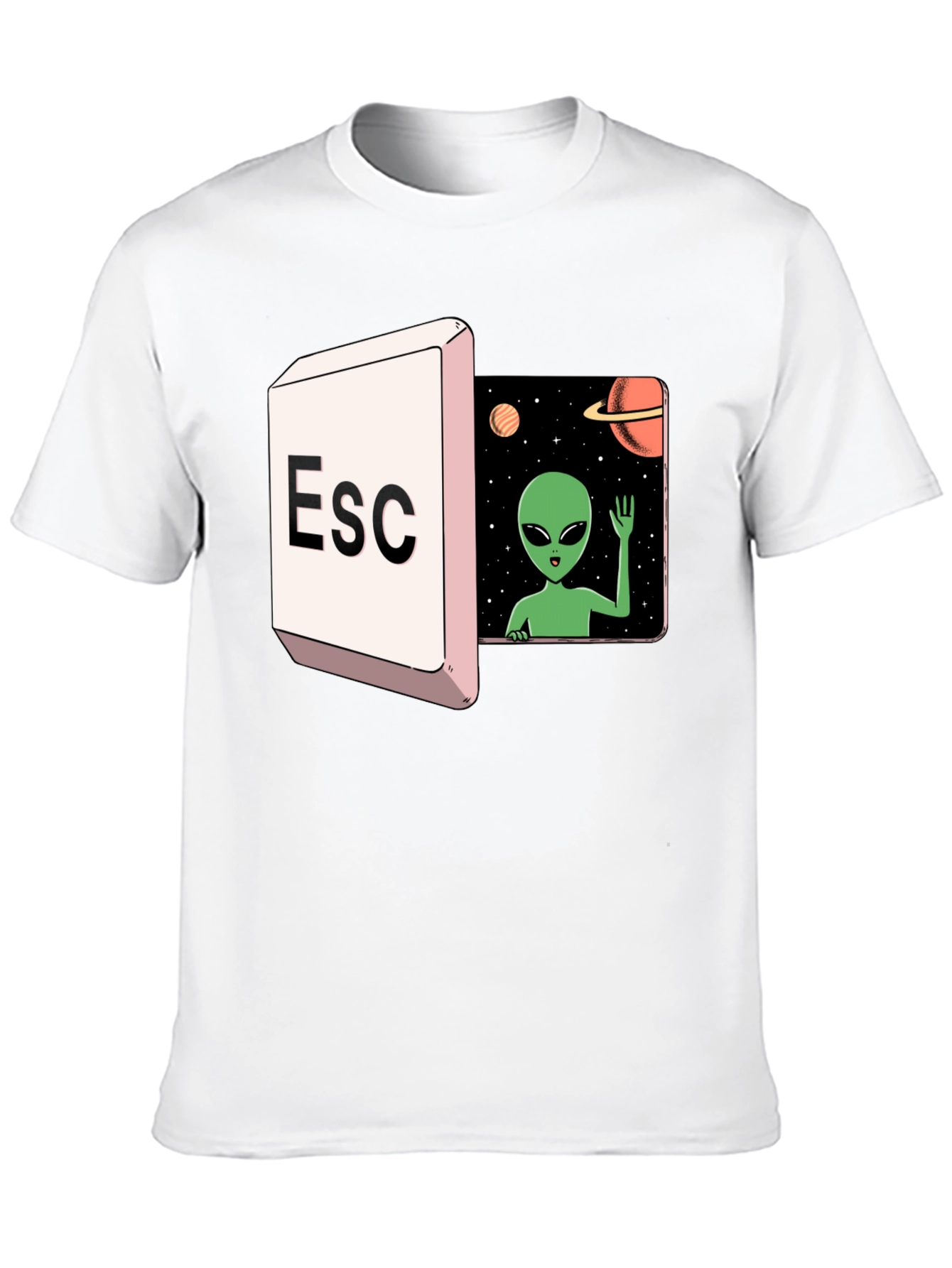 Escape to Space Alien Graphic Tee
