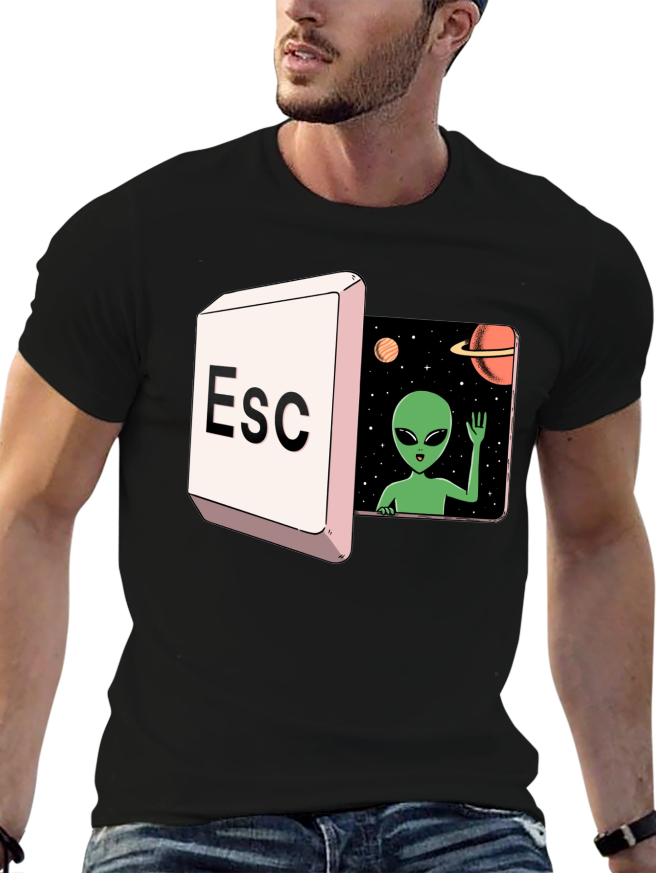 Escape to Space Alien Graphic Tee