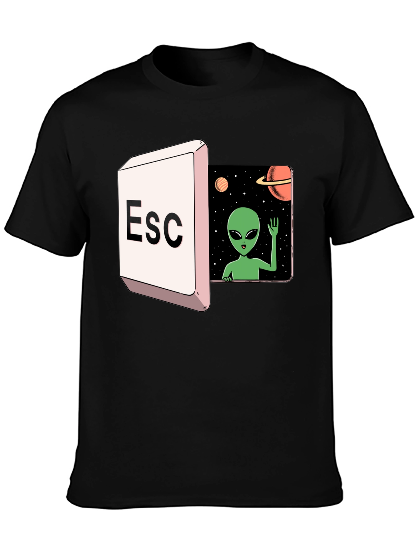 Escape to Space Alien Graphic Tee