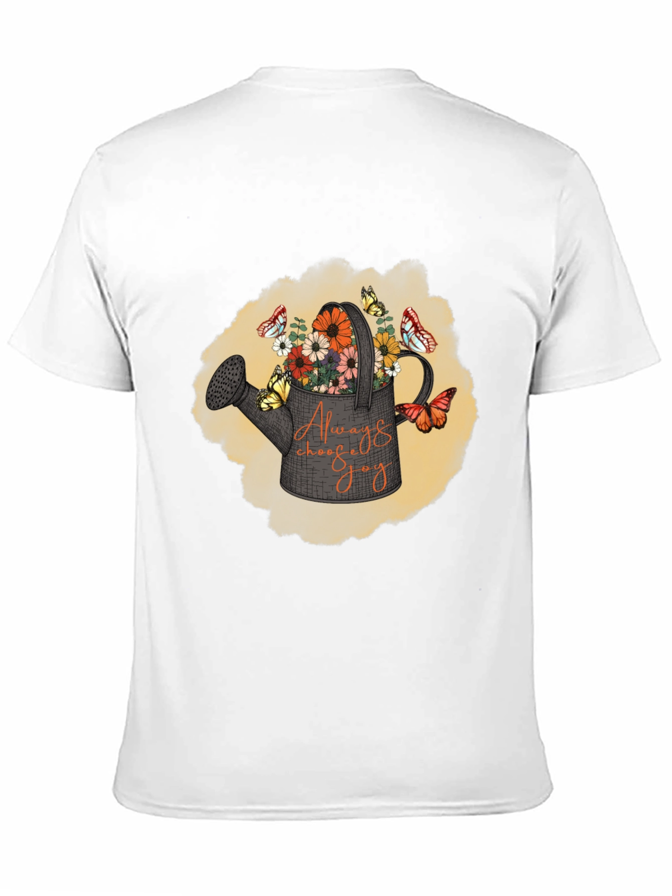 Always Choose Joy T-Shirt Floral Watering Can Design
