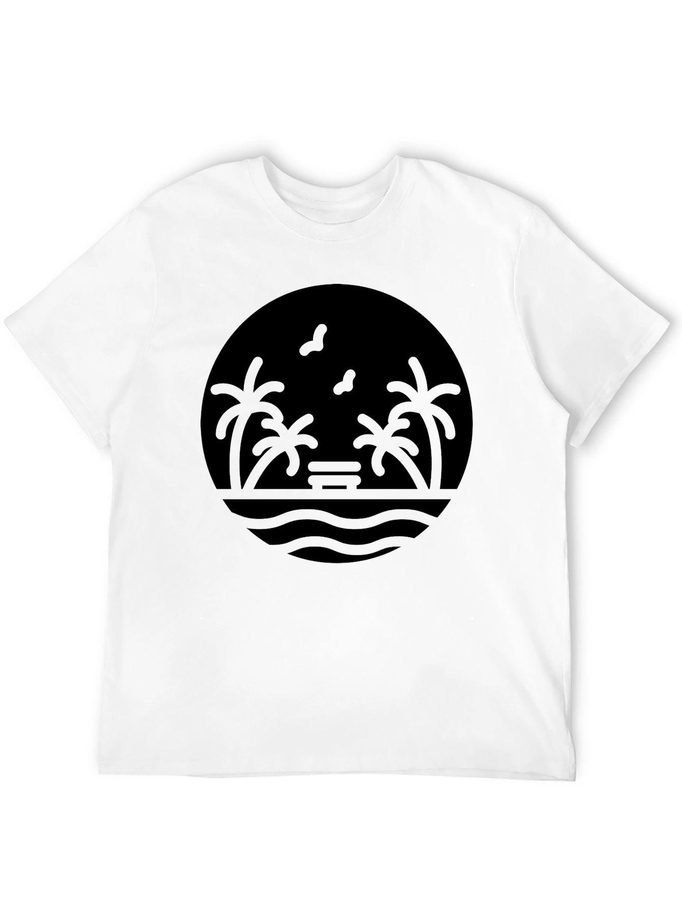 Island Vibes T-Shirt - Black Graphic Tee